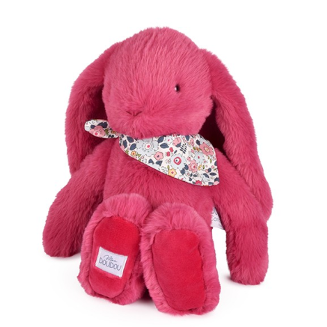 Iepuras Doudou   - jucarie de plus, 35 cm, fucsia - imagine 3
